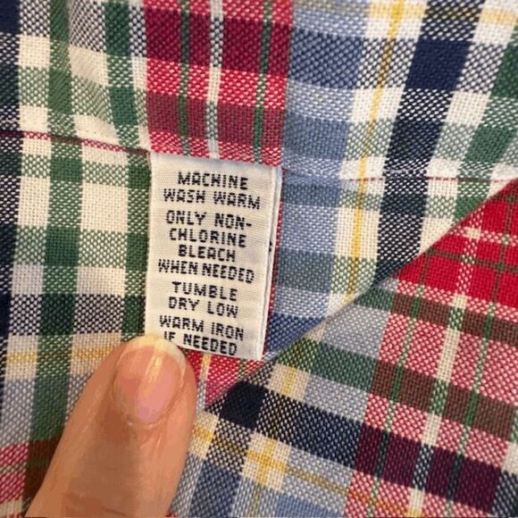 Vintage RALPH LAUREN Multicolor Madras Plaid Classic Button Down Men's Size XL - Picture 6 of 12